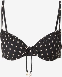 Watercult Grote Cups T-shirt Bh Bikinitop Dames Zwart