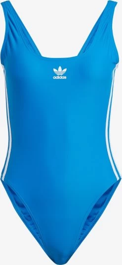 Adidas Originals Grote Cups Bustier Badpak Adicolor Dames Blauw