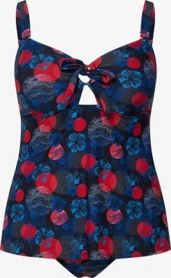 Ulla Popken Grote Cups Badpak Dames Blauw / Marine / Pastelblauw