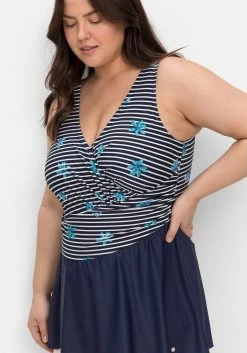 Sheego Grote Cups Triangel Badpakjurk Dames Navy / Hemelsblauw -Bikini Verkoop 18139a4fecc83b94d163fef38153cdec