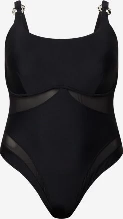 Grote Cups Bustier Badpak Dames Zwart