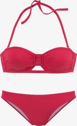 S.Oliver Bandeau Bikinis Bandeau Bikini Dames Pitaja Roze