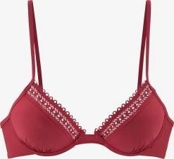 S.Oliver Bikini Tops Met Beugel Push-up Bikinitop Dames Wijnrood