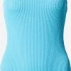Monki Grote Cups Bustier Badpak Dames Blauw -Bikini Verkoop 311cef08d83fbca0ded1644994e2bb51