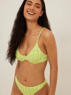 NA-KD Bikini Tops Met Beugel Triangel Bikinitop Dames Lichtgroen