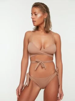 Trendyol Bikini Broekjes Bikinibroek Dames Lichtbruin -Bikini Verkoop 389d6722300328c0f58e9a576fbff585