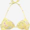 Sunseeker Push-up Bikini Tops Push-up Bikinitop Ditsy Dames Geel