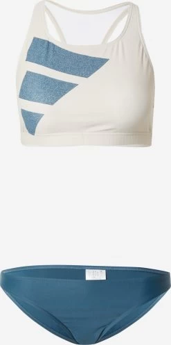 ADIDAS PERFORMANCE Grote Cups Bustier Sportbikini Dames Blauw