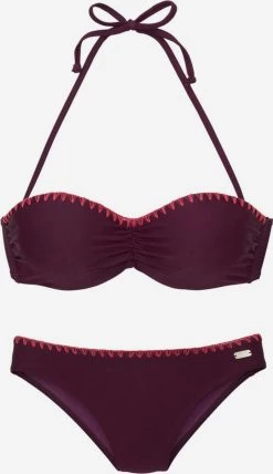 Buffalo Bandeau Bikinis Bandeau Bikini Dames Aubergine