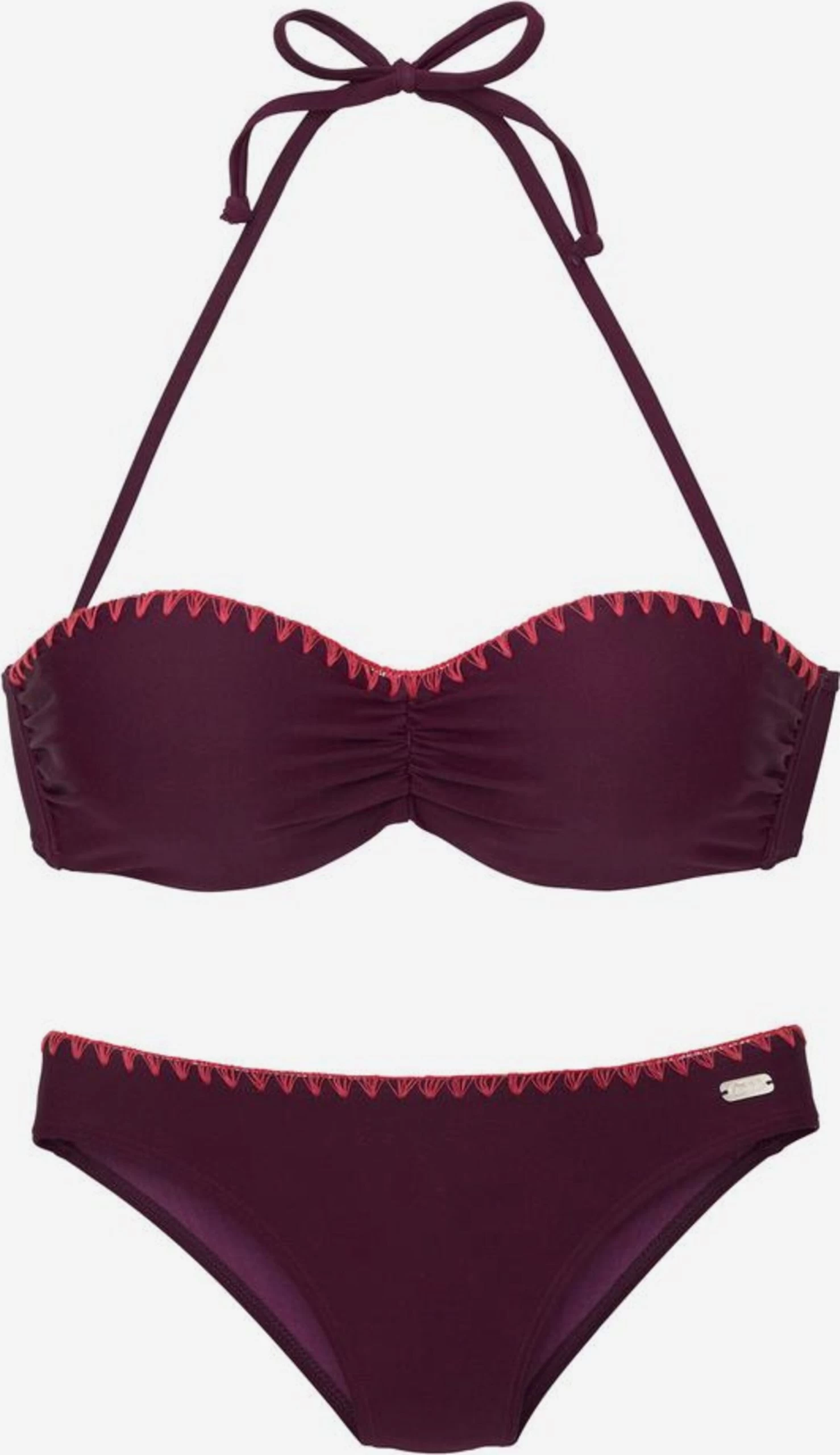 Buffalo Bandeau Bikinis Bandeau Bikini Dames Aubergine 3 Buffalo Bandeau Bikinis Bandeau Bikini Dames Aubergine