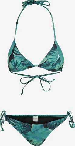 URBAN CLASSICS Triangel Bikinis Triangel Bikini Dames Petrol / Jade Groen
