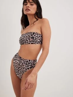 NA-KD Bandeau Bikini Tops Bandeau Bikinitop Dames Lichtbruin