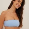 NA-KD Bandeau Bikini Tops Bandeau Bikinitop Dames Lichtblauw