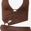 NASTY GAL Halter Badpakken Bustier Badpak Dames Bruin -Bikini Verkoop 5c1c19485984bdfb3a31fd563ce62496
