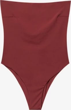PULL & BEAR Bandeau Badpakken Bandeau Badpak Dames Karmijnrood