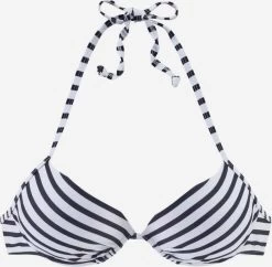 VENICE BEACH Bikini Tops Met Beugel Push-up Bikinitop Summer Dames Navy / Wit