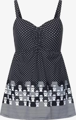 Ulla Popken Grote Cups Badpakjurk Dames Zwart