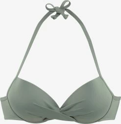 S.Oliver Push-up Bikini Tops Push-up Bikinitop Dames Olijfgroen