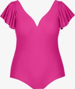 Ulla Popken Grote Cups Badpak Dames Lichtroze