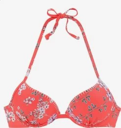 Sunseeker Push-up Bikini Tops Push-up Bikinitop Ditsy Dames Oranjerood