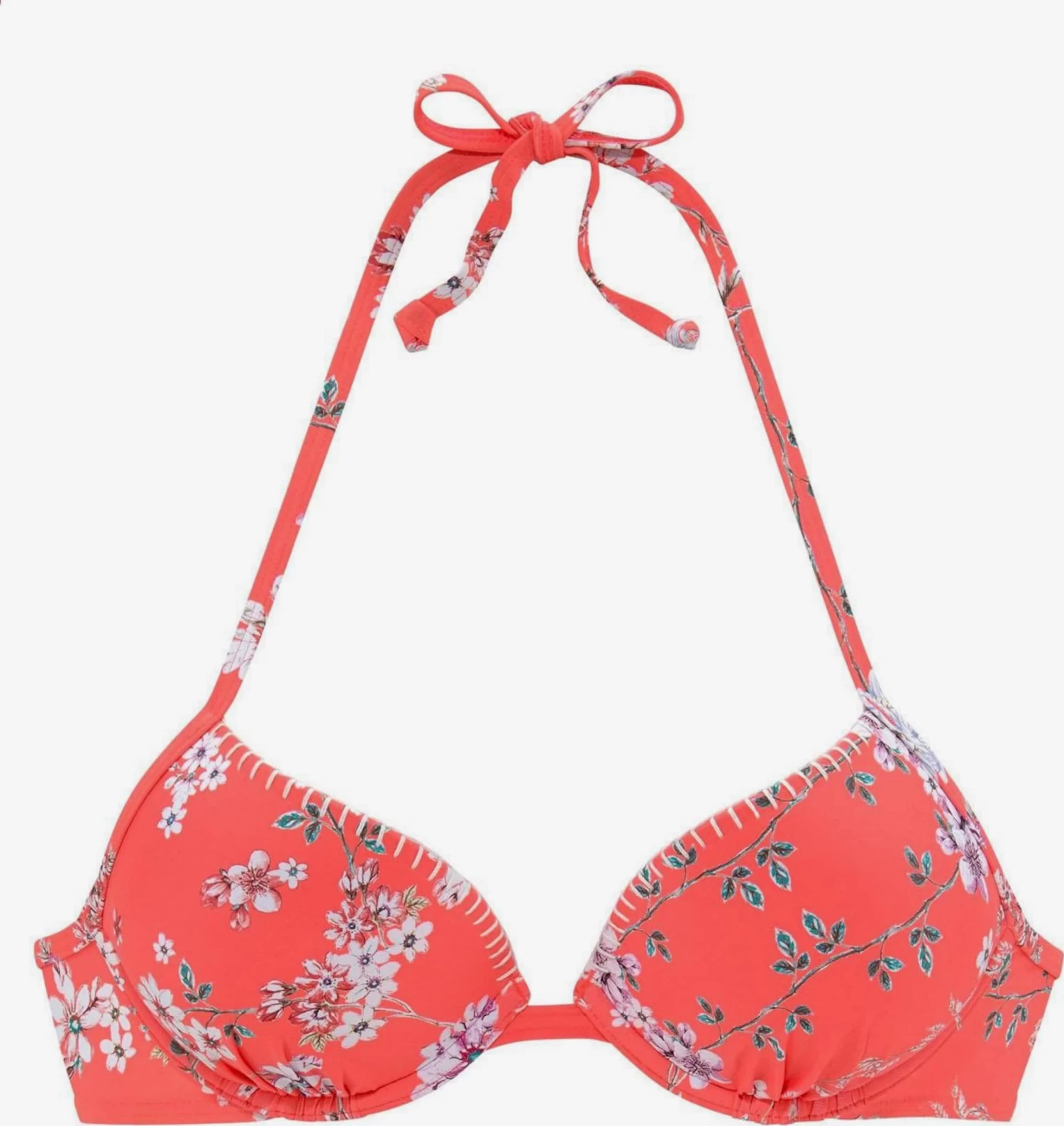 Sunseeker Push-up Bikini Tops Push-up Bikinitop Ditsy Dames Oranjerood 3 Sunseeker Push-up Bikini Tops Push-up Bikinitop Ditsy Dames Oranjerood