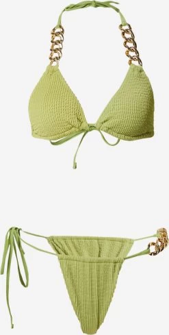NASTY GAL Triangel Bikinis Triangel Bikini Dames Olijfgroen / Riet