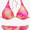 VENICE BEACH Grote Cups T-shirt Bh Bikini Dames Oranje / Pink