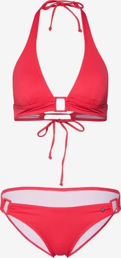 S.Oliver Bandeau Bikinis Bandeau Bikini Dames Lichtrood
