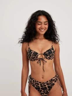 NA-KD Balconette Bikini Tops Balconette Bikinitop Dames Kastanjebruin / Lichtbruin