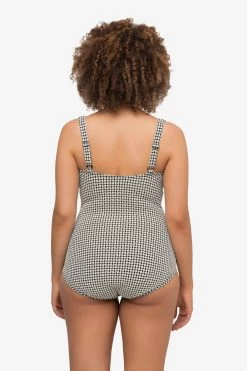 Ulla Popken Badpakken Zonder Beugel Badpak Dames Zwart / Wit -Bikini Verkoop 9500d1cedb9bf139579eb91ae291e8f0