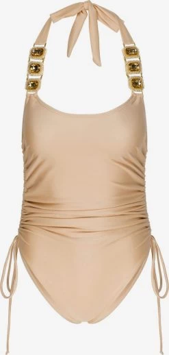 Halter Badpakken Bustier Badpak Dames Champagne