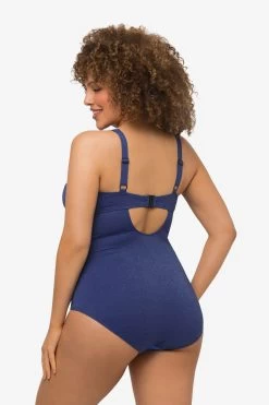 Ulla Popken Corrigerende Badpakken Shaping-badpak Dames Blauw / Navy / Lichtblauw -Bikini Verkoop a631f7ea0b66c9cbb5430ae84b32adac