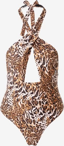 Guess Halter Badpakken Triangel Badpak Dames Cognac