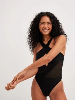 NA-KD Badpakken Zonder Beugel Badpak Dames Zwart