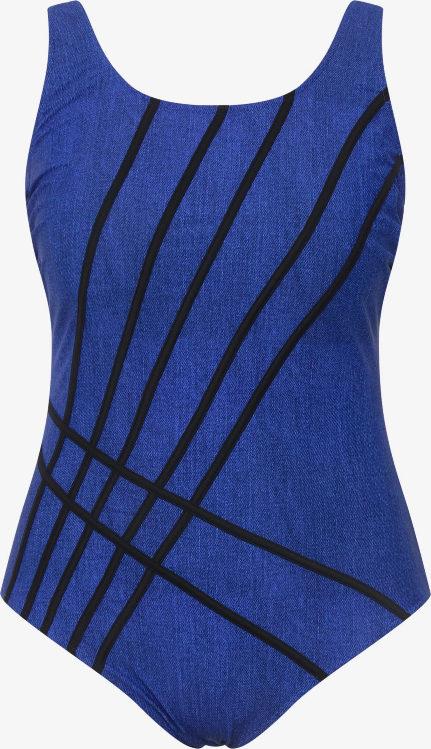 Ulla Popken Grote Cups Badpak Dames Royal Blue/koningsblauw 3 Ulla Popken Grote Cups Badpak Dames Royal Blue/koningsblauw