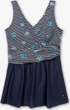Sheego Grote Cups Triangel Badpakjurk Dames Navy / Hemelsblauw