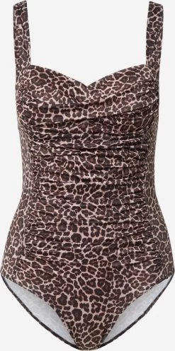 Hunkemöller Badpakken Zonder Beugel Balconette Badpak Dames Bruin / Lichtbruin