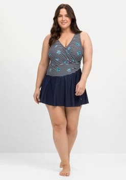 Sheego Grote Cups Triangel Badpakjurk Dames Navy / Hemelsblauw -Bikini Verkoop c8fb53552c3732a5d9edd2f2556e752c