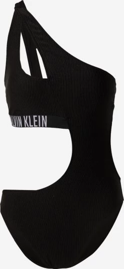 Calvin Klein Swimwear Badpakken Zonder Beugel Bustier Badpak Dames Zwart