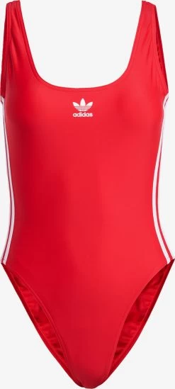 Adidas Originals Grote Cups Bustier Badpak Adicolor Dames Rood