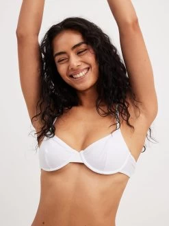 NA-KD Bikini Tops Met Beugel T-shirt Bh Bikinitop Dames Wit