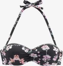 Sunseeker Triangel Bikini Tops Triangel Bikinitop Ditsy Dames Zwart