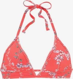 Sunseeker Triangel Bikini Tops Triangel Bikinitop Ditsy Dames Oranje