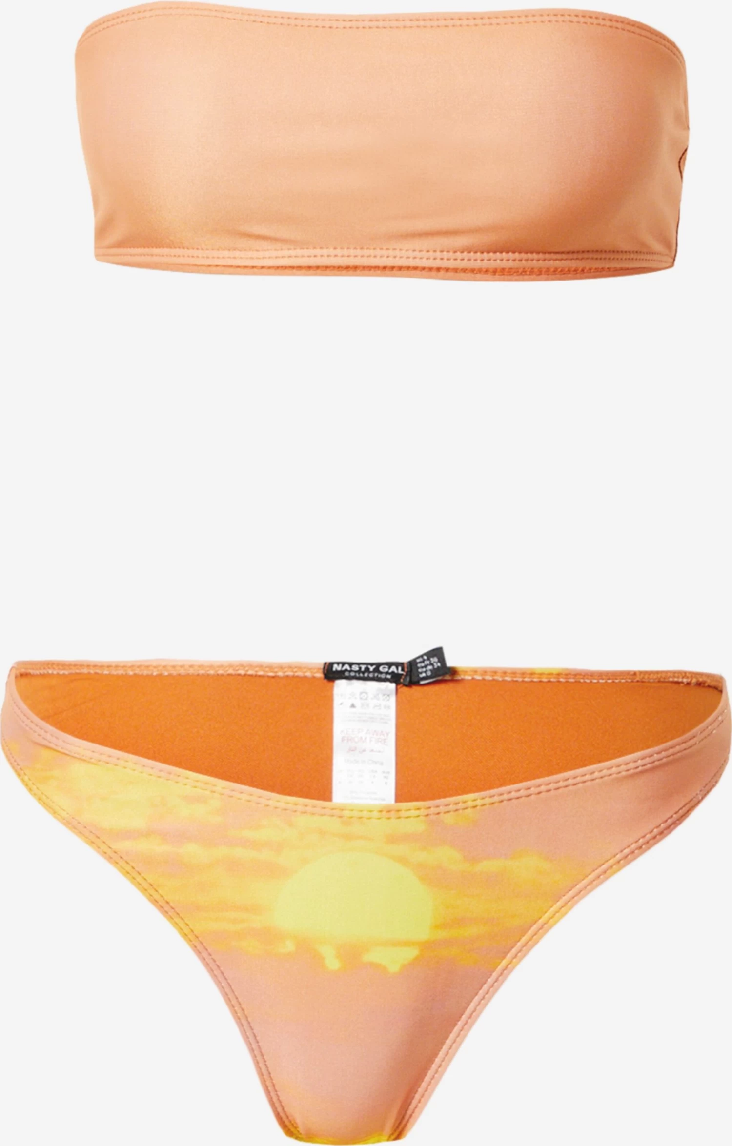 NASTY GAL Bandeau Bikinis Bandeau Bikini Dames Abrikoos 4 NASTY GAL Bandeau Bikinis Bandeau Bikini Dames Abrikoos - Afbeelding 2
