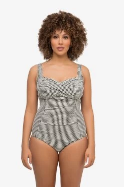 Ulla Popken Badpakken Zonder Beugel Badpak Dames Zwart / Wit -Bikini Verkoop def37a5d062ae1d5d4ed7eea5cde246f