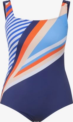 Ulla Popken Grote Cups Bustier Badpak Dames Blauw