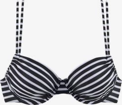 VENICE BEACH Bikini Tops Met Beugel Push-up Bikinitop Dames Zwart / Wit