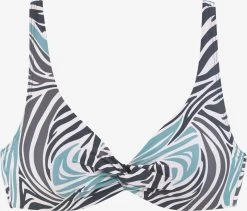 Sunseeker Bikini Tops Met Beugel T-shirt Bh Bikinitop Dames Lichtblauw / Grijs / Wit