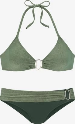 Jette Triangel Bikinis Triangel Bikini Dames Groen / Olijfgroen