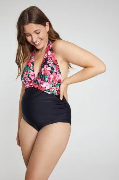 Ulla Popken Halter Badpakken Badpak Dames Gemengde Kleuren / Zwart -Bikini Verkoop e9c336002ddcf85077b5d1f096f54932